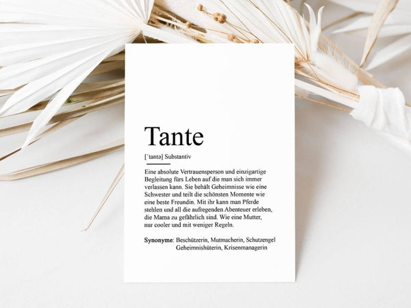 Definitionskarte "Tante" - RascheKraenze