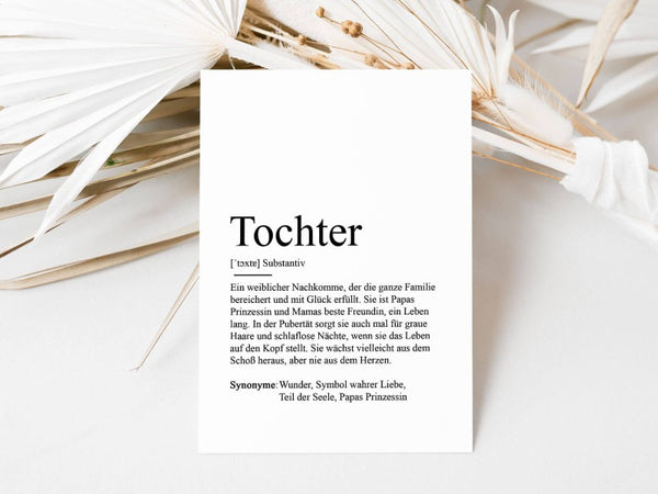 Definitionskarte "Tochter" - RascheKraenze