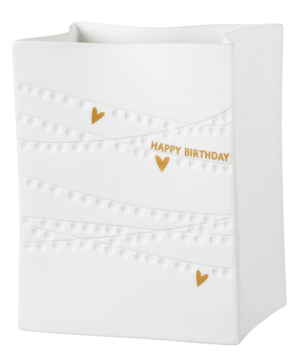 Porzellanlichttüte "Happy Birthday"