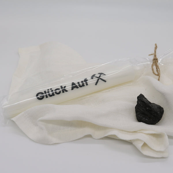 Stabkerze mit Spruch - "Glück auf" - RascheKraenze