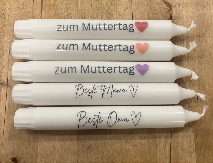 Stabkerze mit Spruch - Muttertag - RascheKraenze