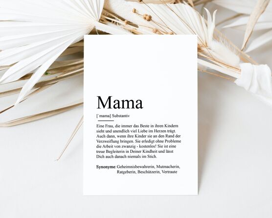 Definitionskarte "Mama" - raschekraenzedevelopment