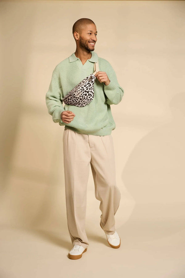 Olivia Gürteltasche Leopard Ecru