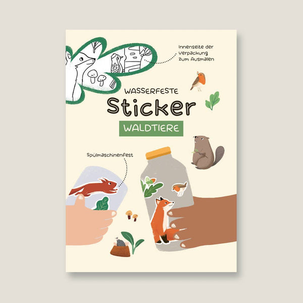 Wasserfeste Sticker Waldtiere