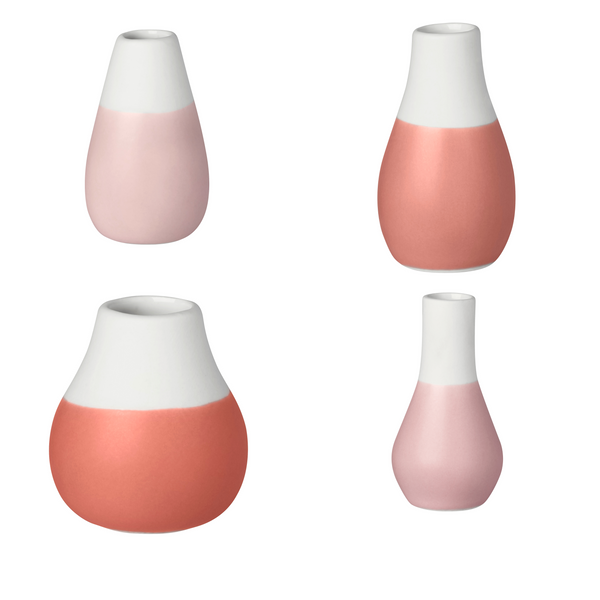 Mini Pastellvasen 4er Set "pudertöne"