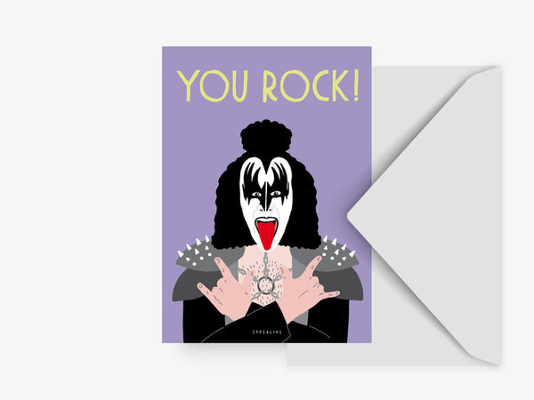 Karte "You Rock" - RascheKraenze
