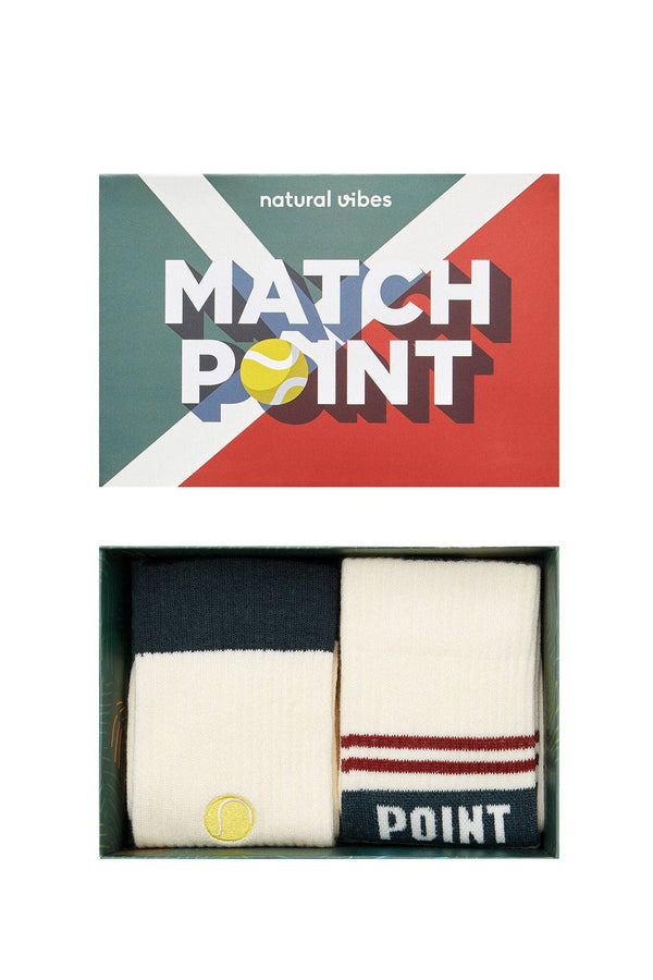 Bio-Socken Geschenkset - 2er Set Tennissocken Match Point