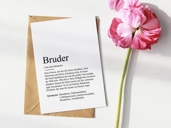 Definitionskarte "Bruder" - RascheKraenze