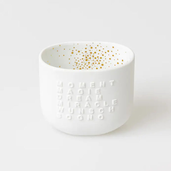 Teelichthalter "Goldener Punkt"