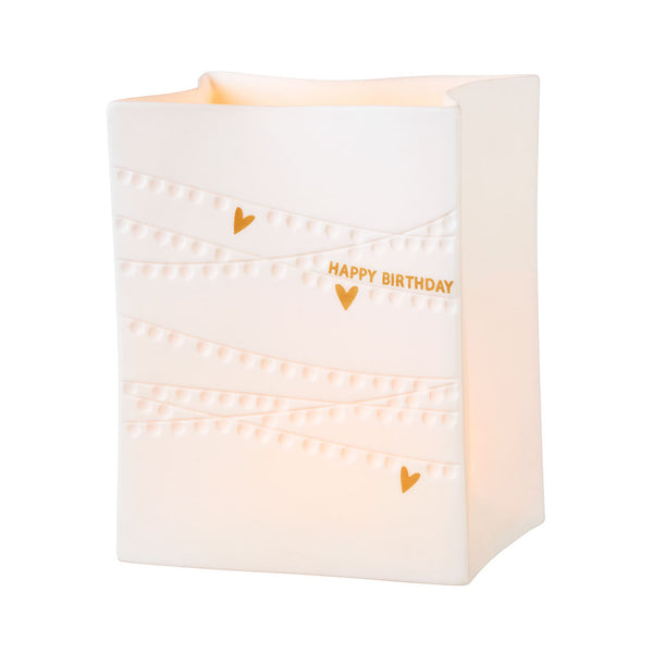 Porzellanlichttüte "Happy Birthday"
